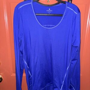 Athleta Long-Sleeve Scoop Neck Top - Cobalt Blue